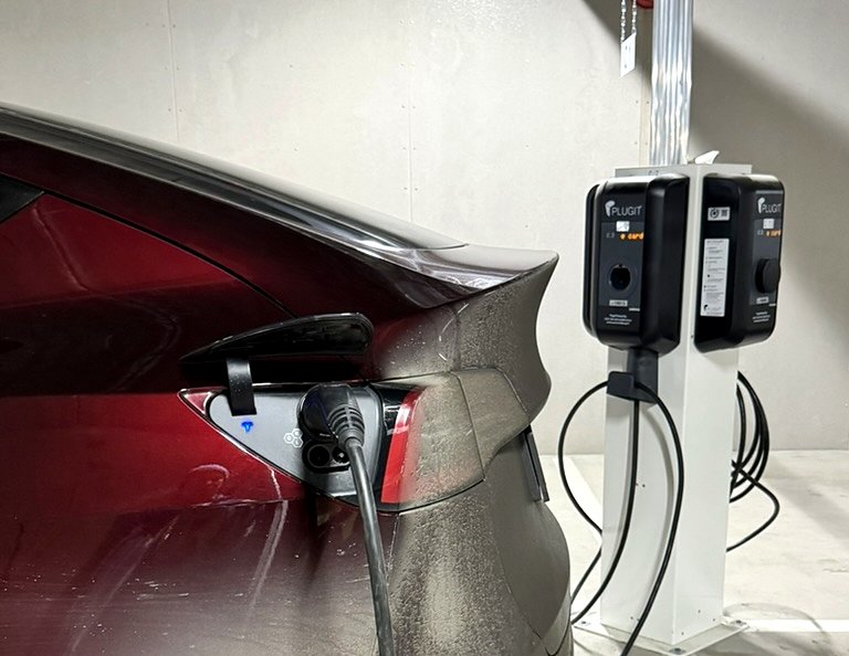 Charging in the heated garage
